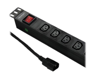 Listwa zasilająca QOLTEC RACK 19"1U 10A PDU 8xIEC C13 2m 53998
